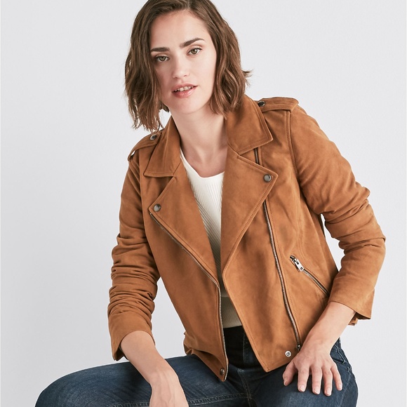 Lucky Brand Jackets & Blazers - NWT Lucky Brand Suede Moto Jacket - Cognac